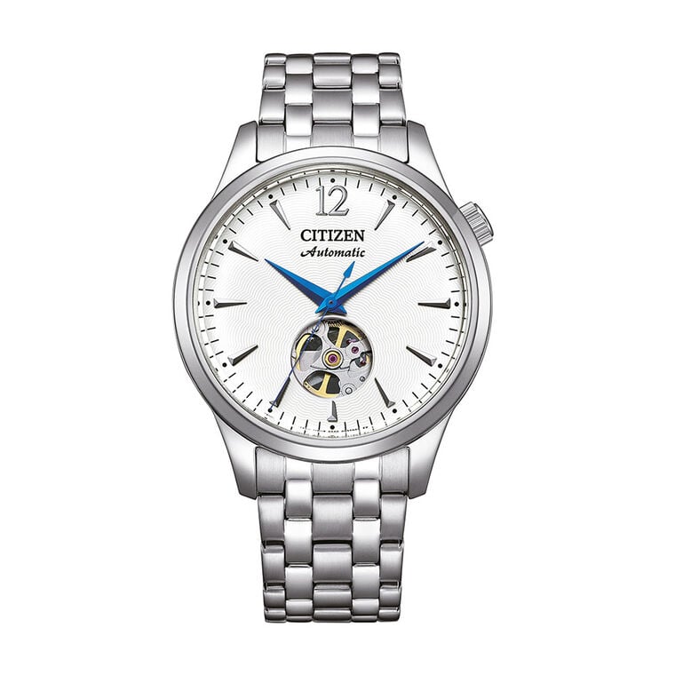 Montre Citizen Automatique Cœur Ouvert Cadran Blanc
