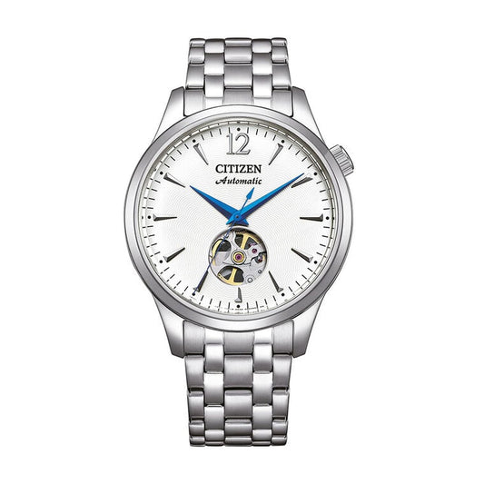 Montre Citizen Automatique Cœur Ouvert Cadran Blanc