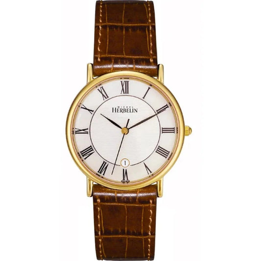 Herbelin Classique En Cuir Marron 12443P08MA - Bijouterie Cordier