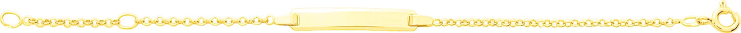 gourmette bébé en or jaune 18K maille jaseron