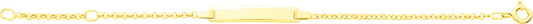 gourmette bébé en or jaune 18K maille jaseron