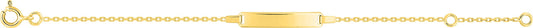 gourmette bébé en or jaune 18K maille forcat