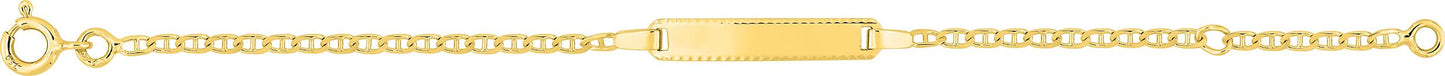 gourmette bébé en or jaune 18K maille marine 1.83g