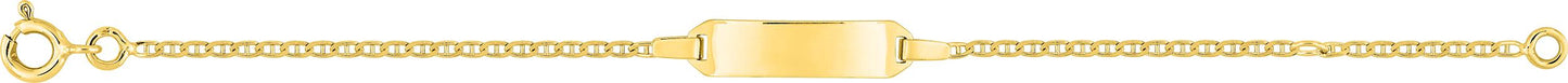 gourmette bébé en or jaune 18K maille marine