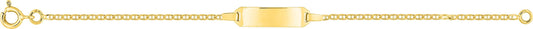 gourmette bébé en or jaune 18K maille marine