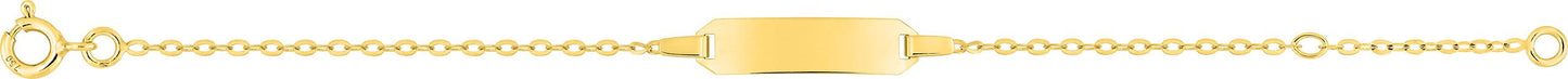 gourmette bébé en or jaune 18K maille forcat