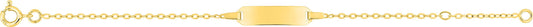 gourmette bébé en or jaune 18K maille forcat