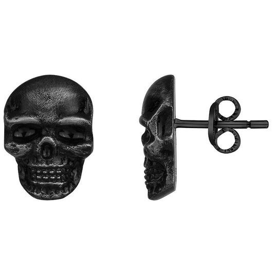 LEGEND BO ACIER TETE DE MORT PVD NOIR VINTAGE - Bijouterie Cordier