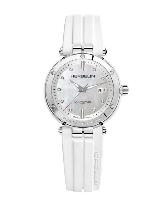 Montre Herbelin Femme Newport Quartz Date Diamants - Bijouterie Cordier