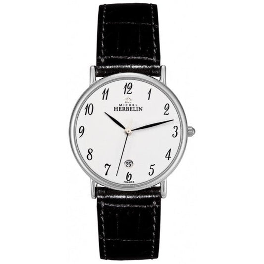 Montre Herbelin Femme Quartz Cadran Blanc Bracelet Cuir - Bijouterie Cordier