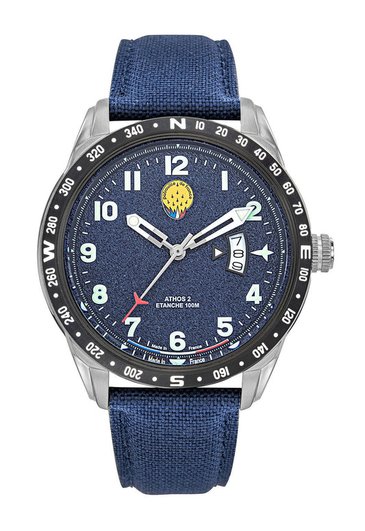 Montre Patrouille de France Athos2 - Cadran et Bracelet Bleu A2-100ID-668139 - Bijouterie Cordier