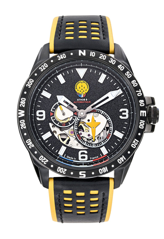 Montre Patrouille de France Athos6- Automatique Acier Cadran Noir A5-100PRS-668117 - Bijouterie Cordier