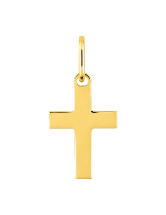 Pendentif Croix Classique en Or Jaune 18K - Bijouterie Cordier