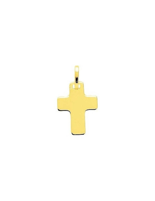 Pendentif Croix Or Jaune Pur Design 18K - Bijouterie Cordier