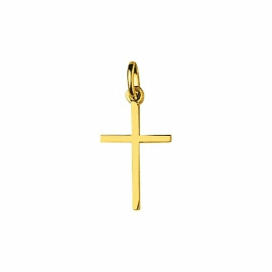 Pendentif Croix Subtile en Or Jaune 18K - Bijouterie Cordier