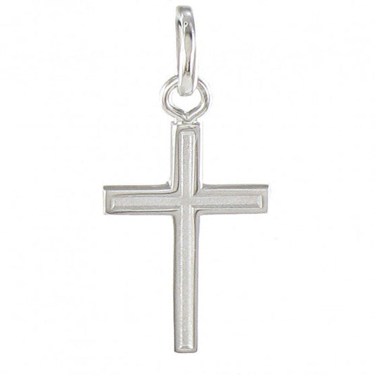 Pendentif Croix en Or Gris 18K - Bijouterie Cordier
