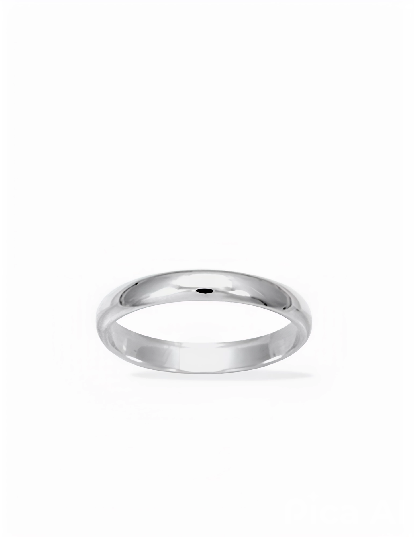 Alliance Argent Demi-Jonc Rhodié 925/1000e – 3mm