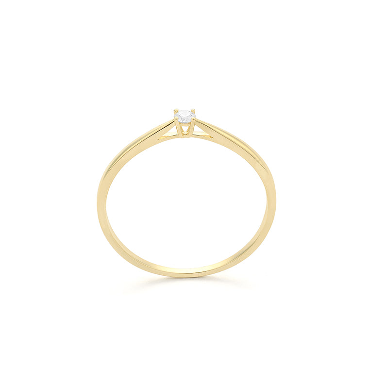 Solitaire en or 18 carats 750 – Diamant H-SI