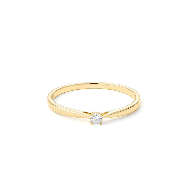 Solitaire en or 18 carats 750 – Diamant H-SI