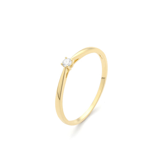 Solitaire en or 18 carats 750 – Diamant H-SI
