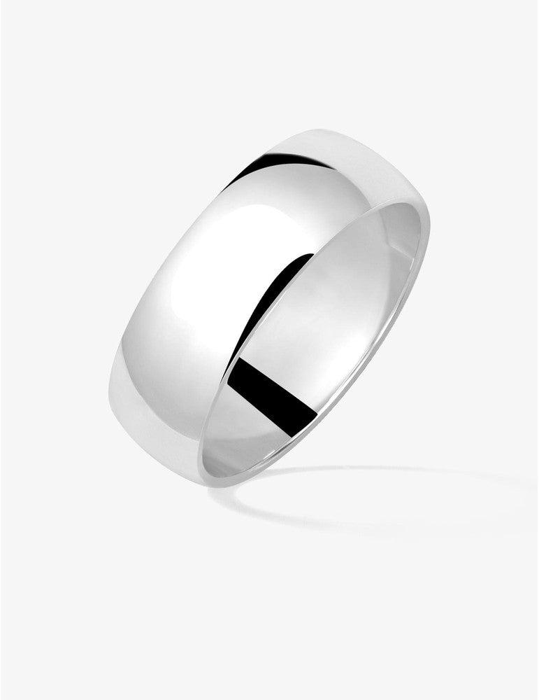 Alliance Argent Demi-Jonc Rhodié 925/1000e –6mm