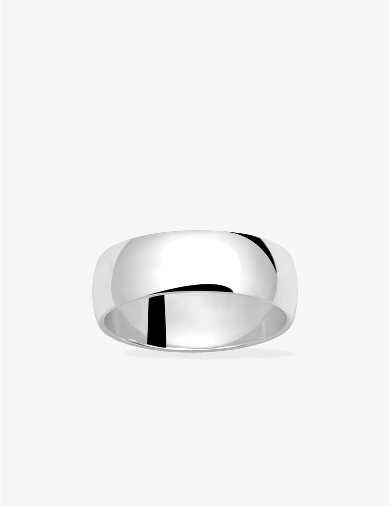 Alliance Argent Demi-Jonc Rhodié 925/1000e –6mm