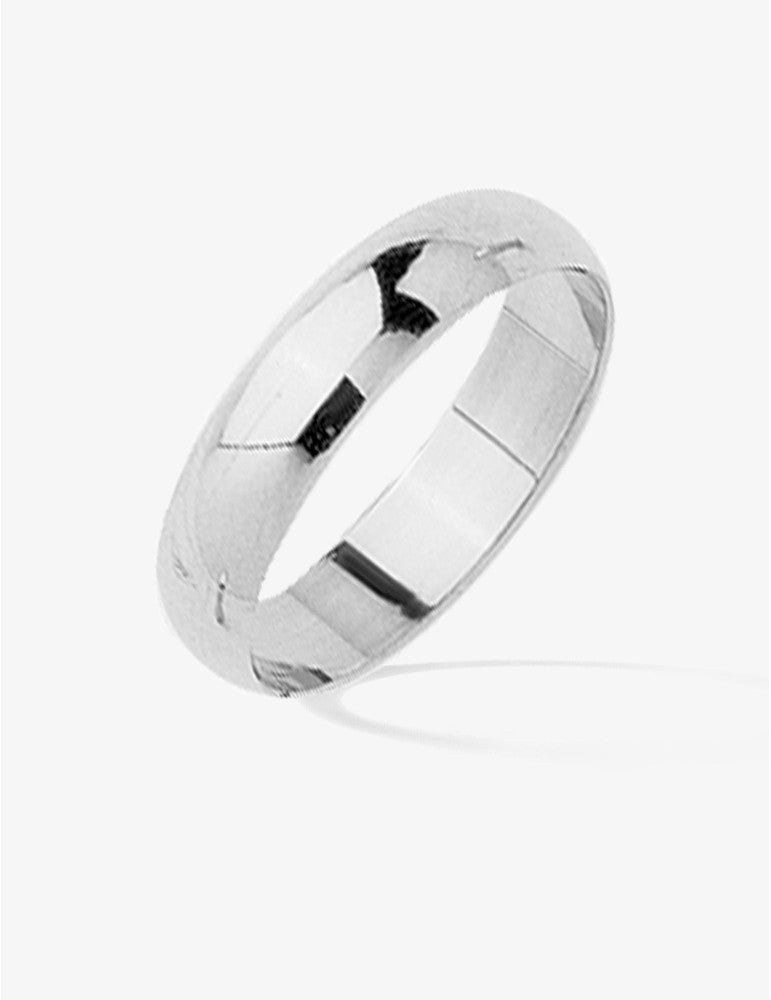 Alliance Argent Demi-Jonc Rhodié 925/1000e – 4.5mm