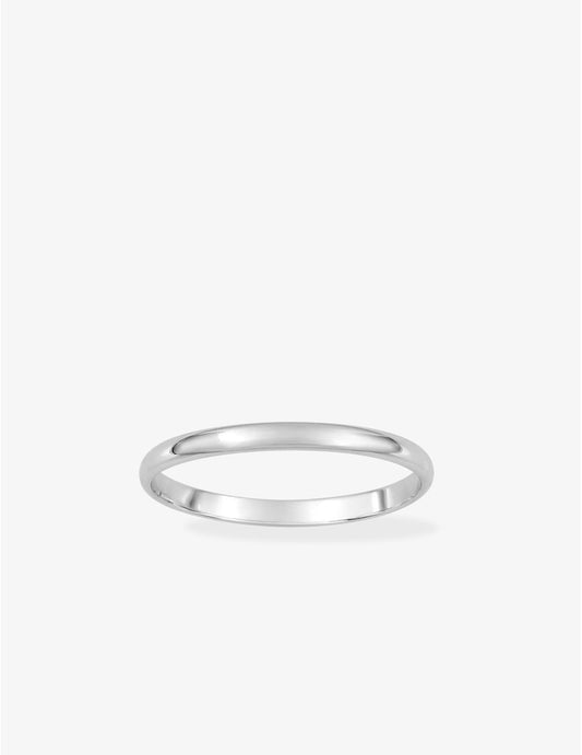 Alliance Argent Demi-Jonc Rhodié 925/1000e – 2mm