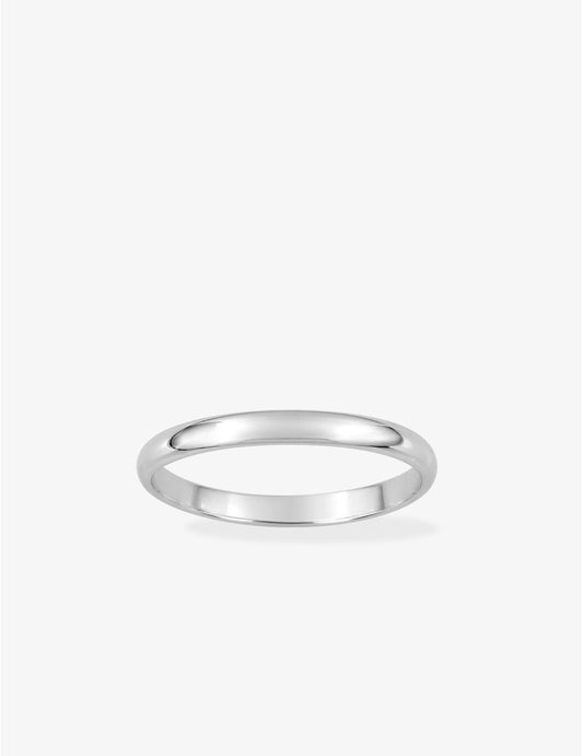 Alliance Argent Demi-Jonc Rhodié 925/1000e – 2.5mm