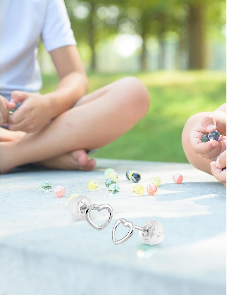 Boucles d’Oreilles Cœurs Entrelacés en Or Blanc 375 – 0.15g