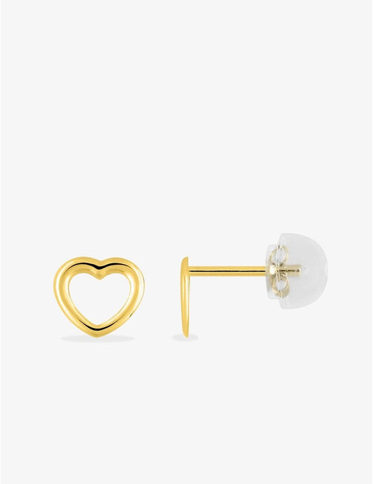 Boucles d’Oreilles Cœurs Ajourées en Or 375 – 0.15g