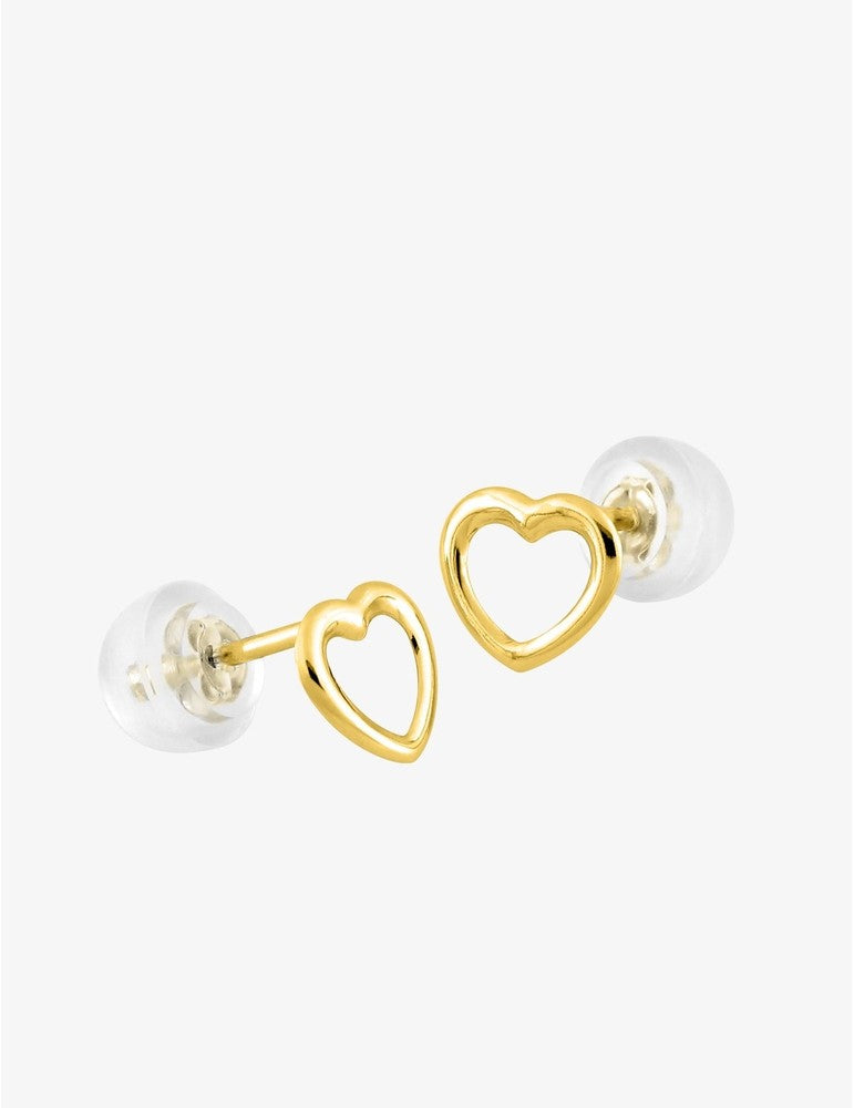Boucles d’Oreilles Cœurs Ajourées en Or 375 – 0.15g