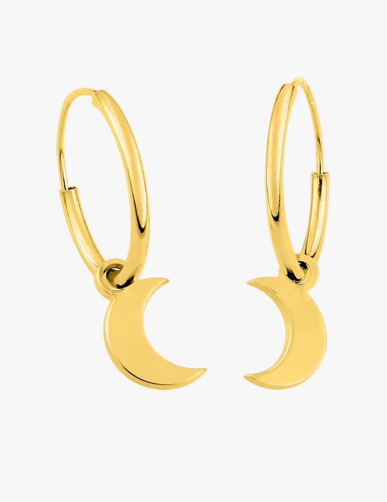 Créoles en Or Marie – Pendentif Lune 0.35g