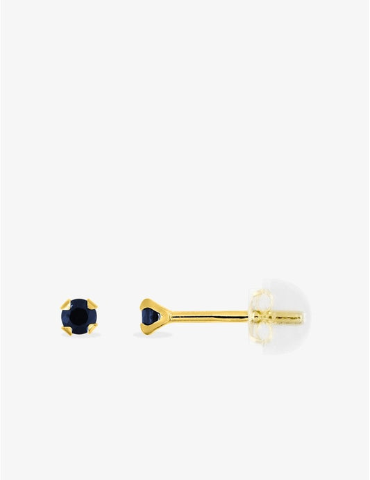 Boucles d’Oreilles Or Jaune 9K & Saphirs Bleus Élégance Intemporelle