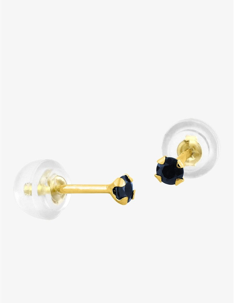 Boucles d’Oreilles Or Jaune 9K & Saphirs Bleus Élégance Intemporelle