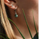 Boucles d’Oreilles Dormeuses Épure Femme en Argent Rhodié et Perles de Tahiti – Iza-B