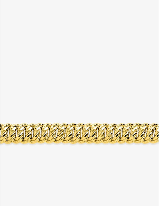 Bracelet Chaîne Américaine 10 mm Or Jaune 750‰ 18K | Bijouterie Cordier