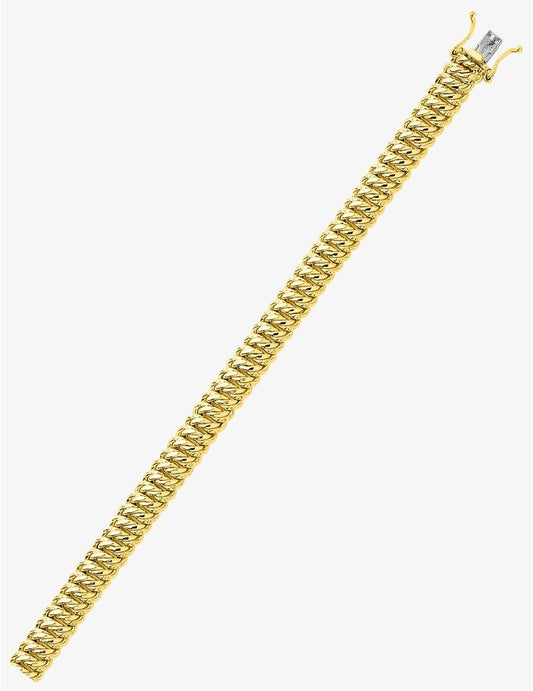 Bracelet Chaîne Américaine 7,5 mm Or Jaune 750‰ 18K | Bijouterie Cordier