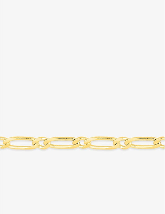 Chaîne alternée 1+1 ultra-plate en or jaune 750‰ – Largeur 2.5 mm
