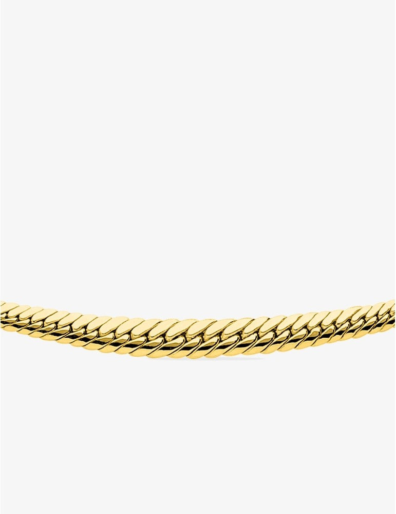 Collier maille anglaise chute en or jaune 375‰ – 42 cm