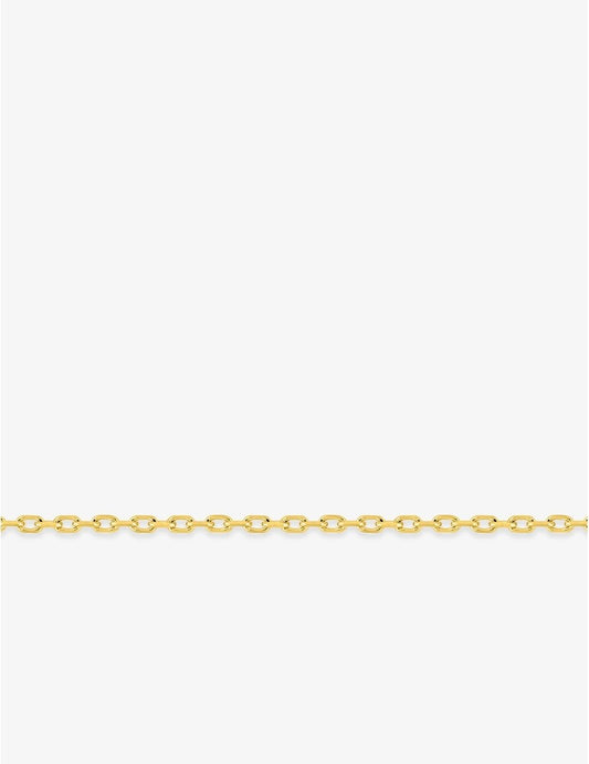 Chaîne forçat diamantée 1,10 mm – Or jaune 375‰, 50 cm