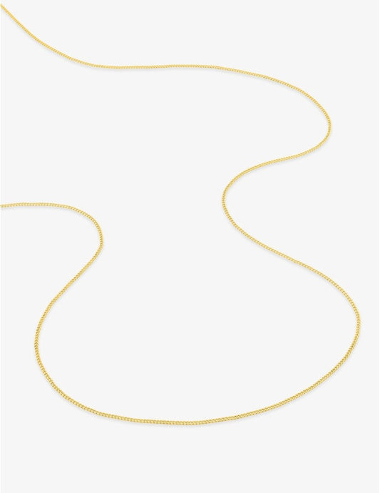 Chaîne gourmette diamantée 1 mm  Or jaune 375‰