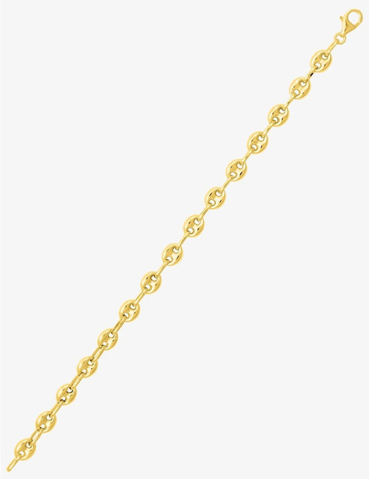Collier Maille Grain de Café en Or Jaune 375/1000 – 50cm, Largeur 5mm