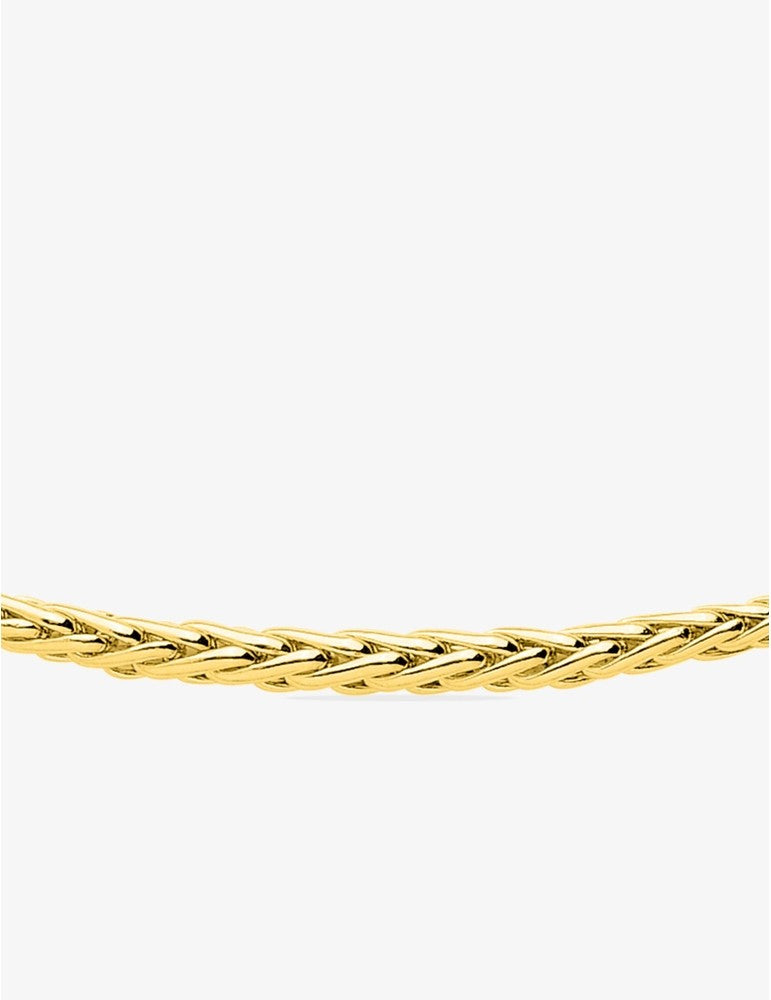 Chaîne maille palmier or jaune 375‰ – 42 cm, diamètre 4,5 mm
