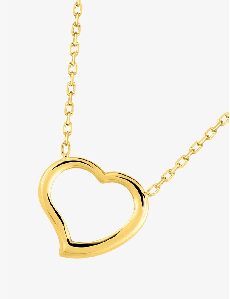 Collier cœur en or jaune 375‰ 42 cm