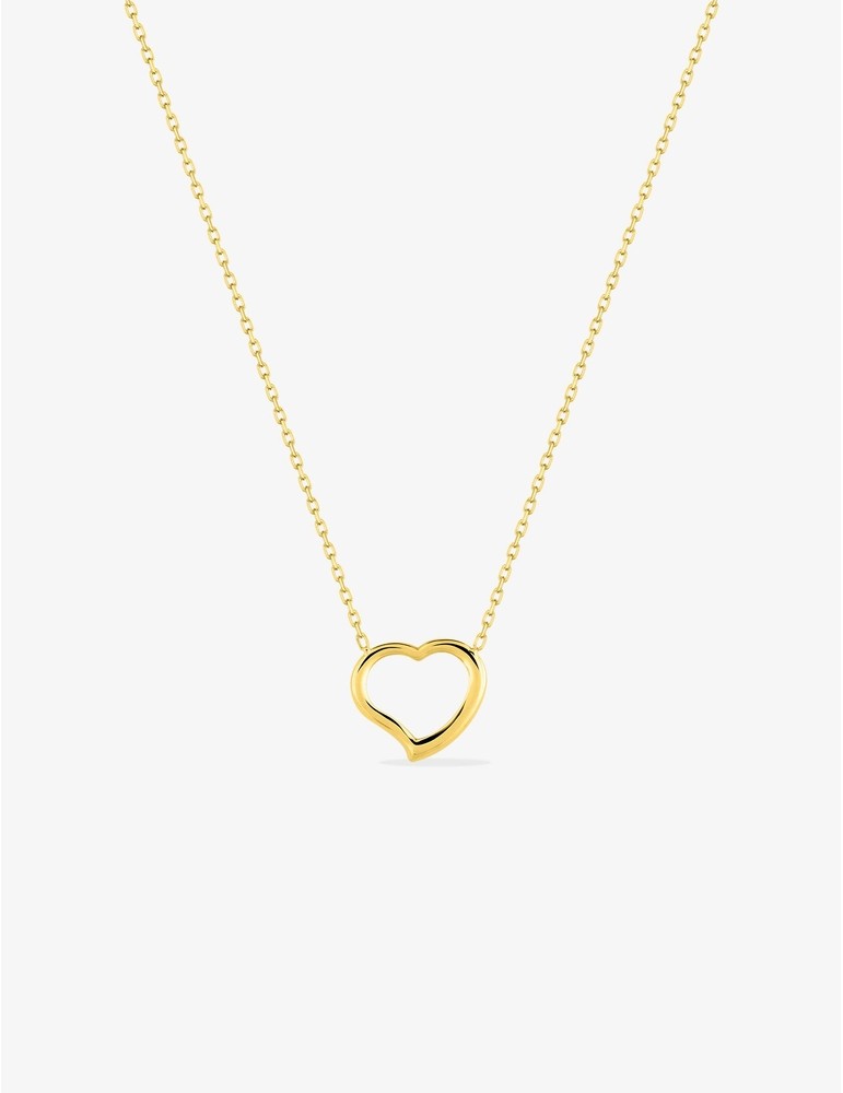 Collier cœur en or jaune 375‰ 42 cm