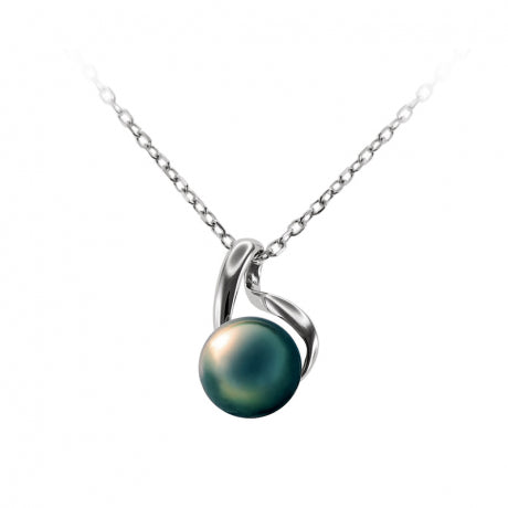 Collier Lagune Femme en Argent Rhodié et Perle de Tahiti – Iza-B