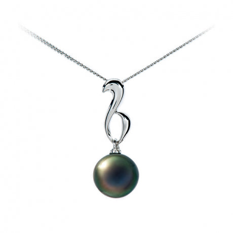 Collier Lagune Femme en Argent Rhodié et Perle de Tahiti – Iza-B