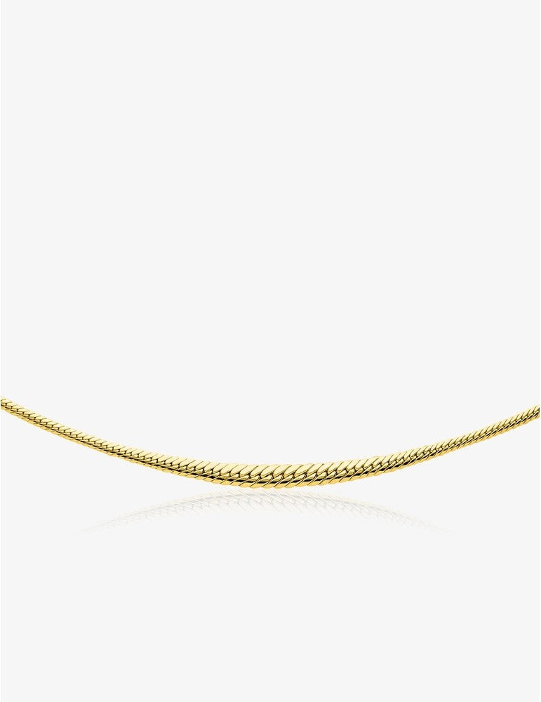Collier maille anglaise or jaune 375‰ – Centre 5 mm, 42 cm