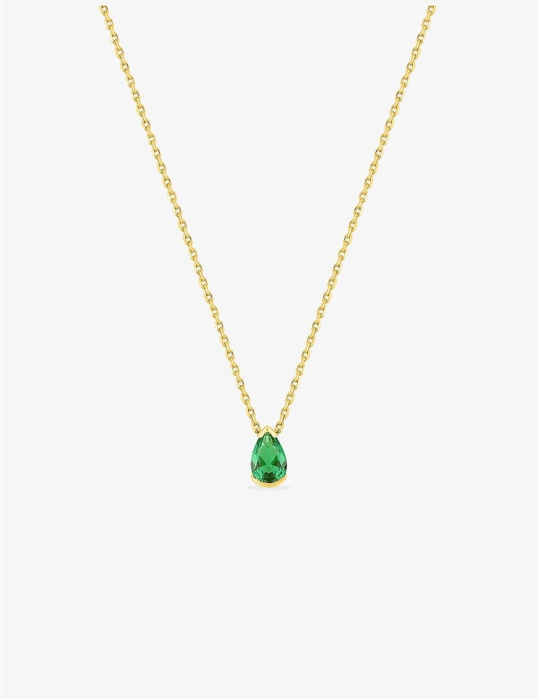 Collier Or Jaune 750‰ & Émeraude Verte